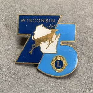 Vintage Lions International Club Pin Wisconsin 75